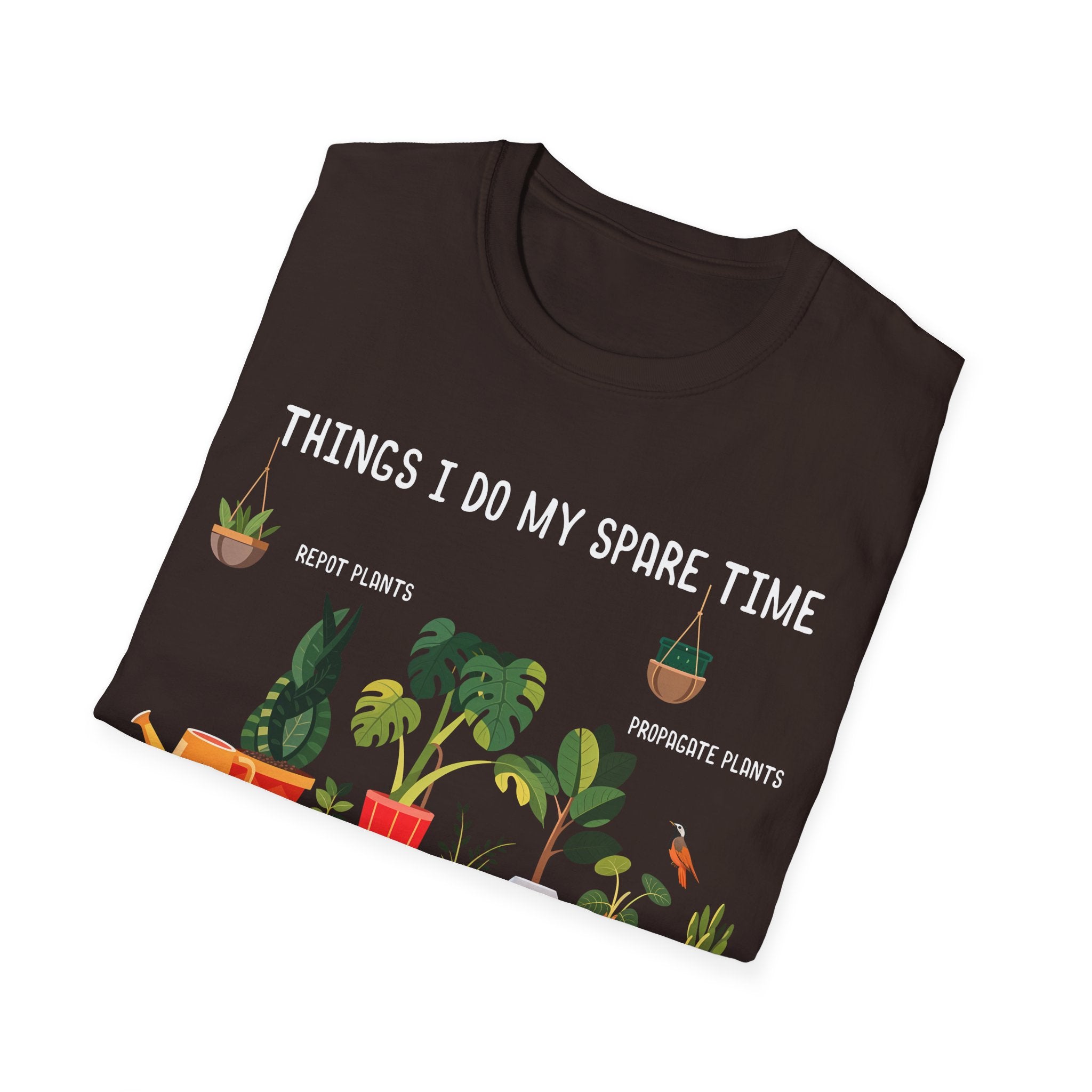 Gardening Passion Unisex Softstyle T-Shirt - "Things I Do My Spare Time" for Plant Lovers