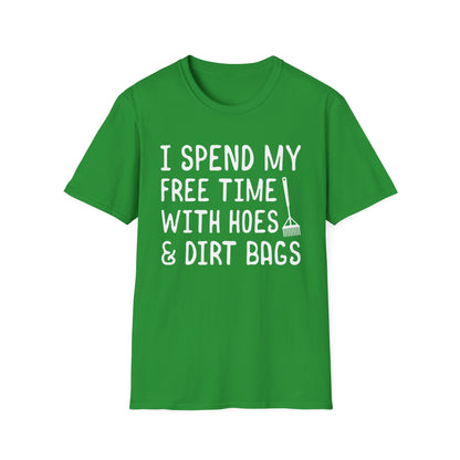 Gardening Humor Spend Free Time T-Shirt, Fun Gardening Gift, Unisex Tee for Plant Lovers, Birthday Present, Funny Quote Shirt