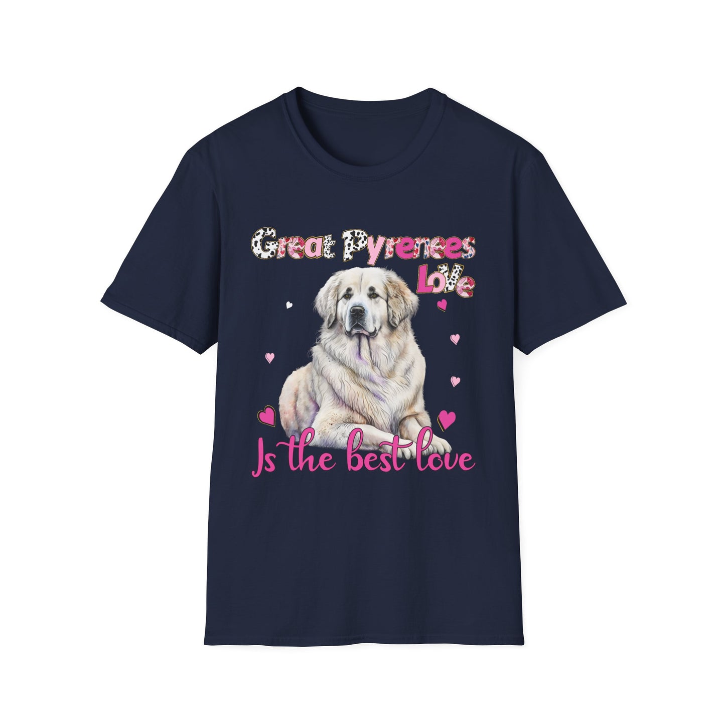 Great Pyrenees Love Unisex T-Shirt - Perfect for Pet Lovers, Dog Parents, Gifts, Casual Wear, and Animal Rescue Support