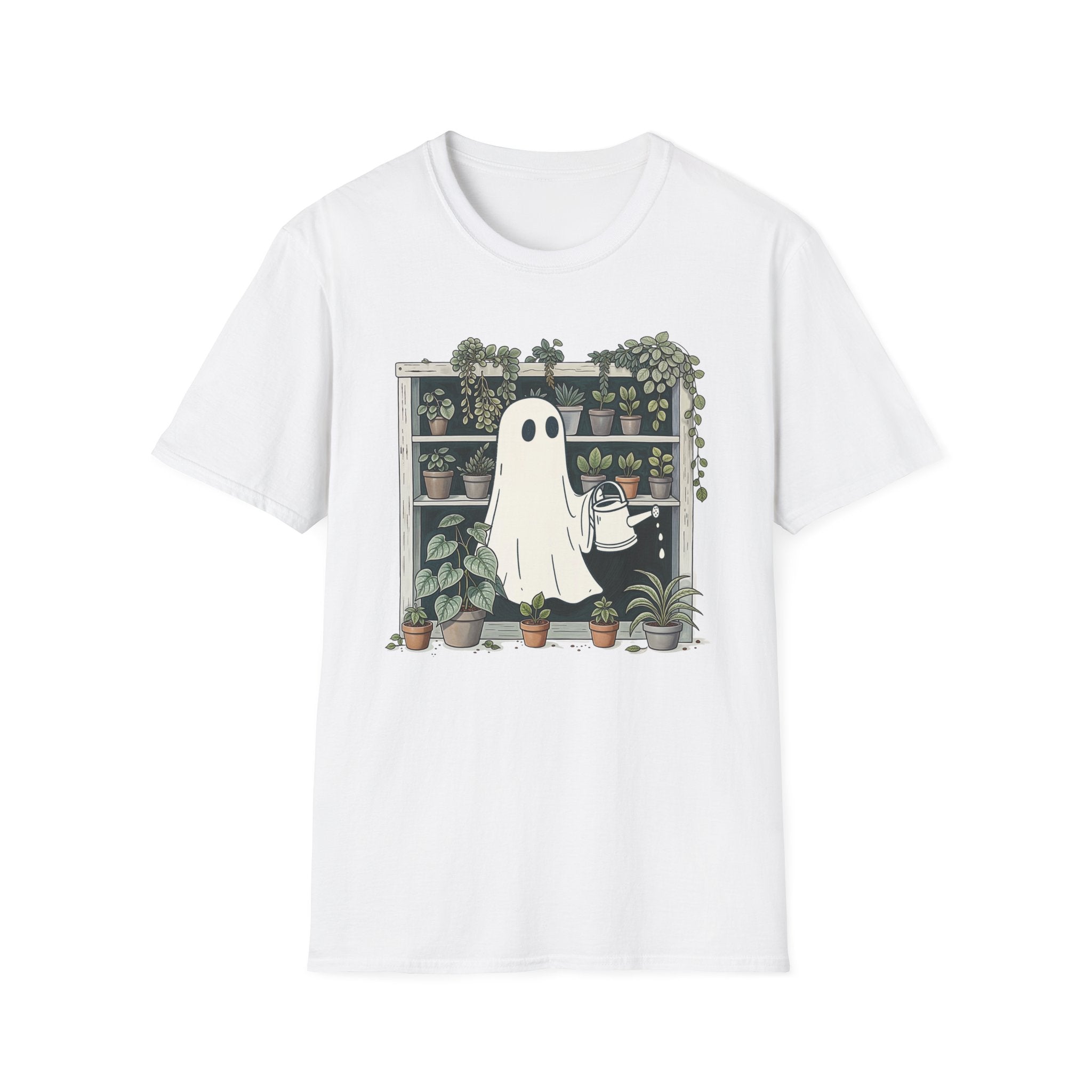 Ghost Plant Lover T-Shirt, Cute Tee, Gardening Ghost Shirt, Unisex Graphic Tee, Perfect for Plant Parents & Fall Occasion
