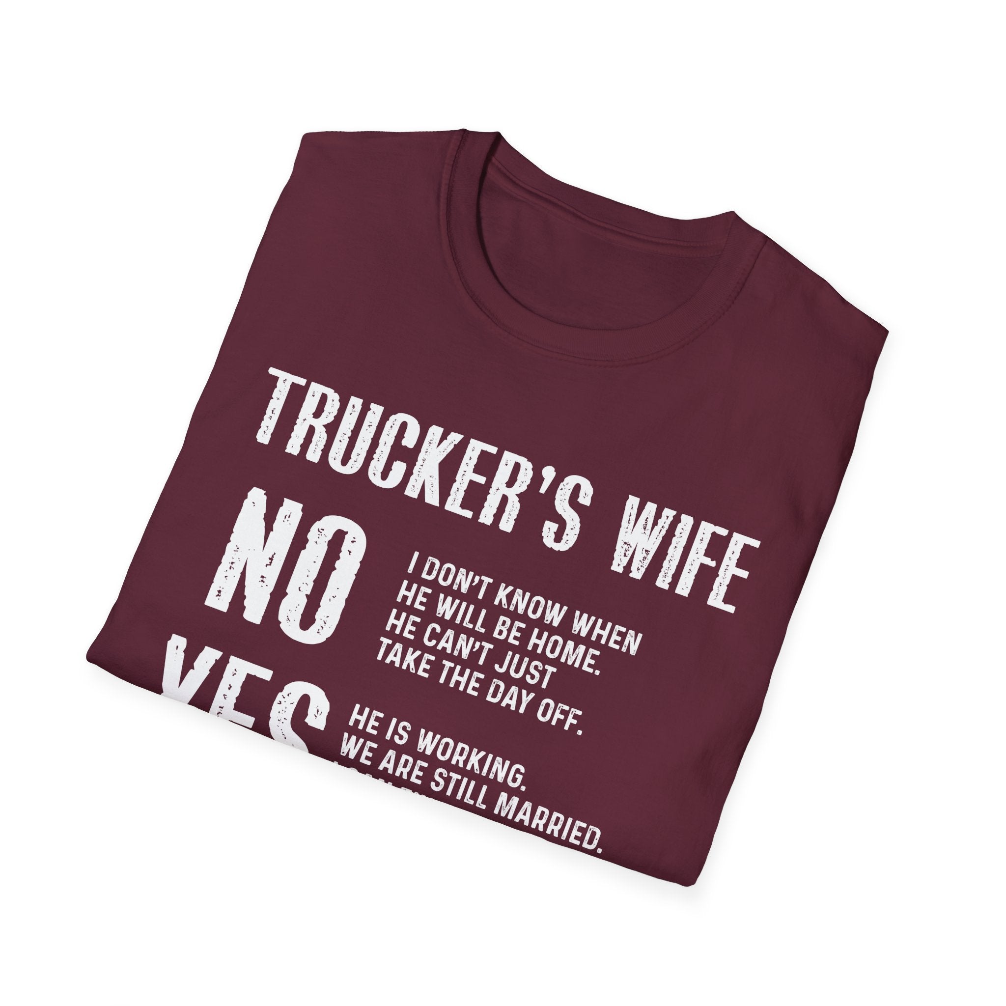 Trucker's Wife Tee, Funny Unisex Jersey Tee, Wife Gift, Trucker Apparel, Casual Humor T-Shirt