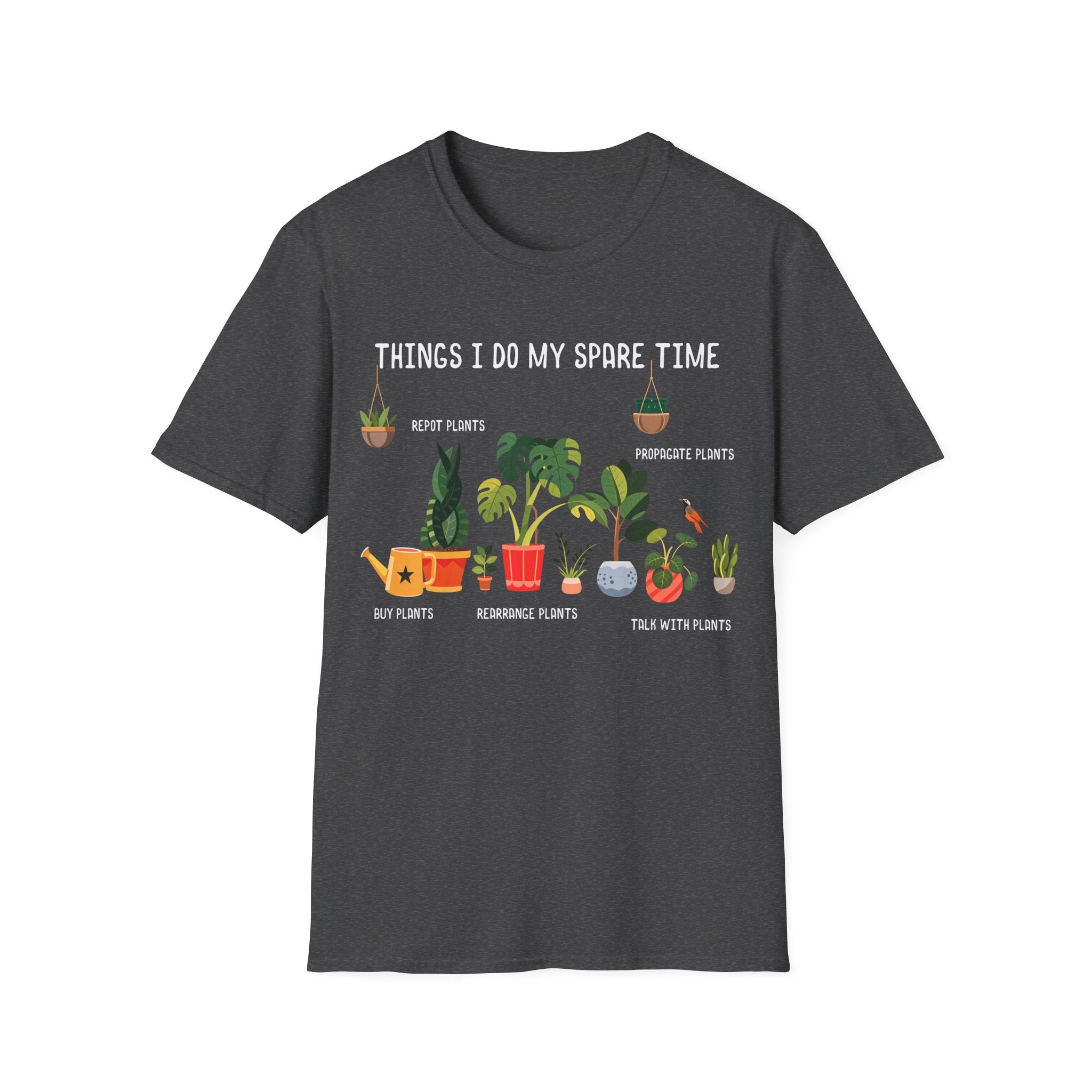 Gardening Passion Unisex Softstyle T-Shirt - "Things I Do My Spare Time" for Plant Lovers