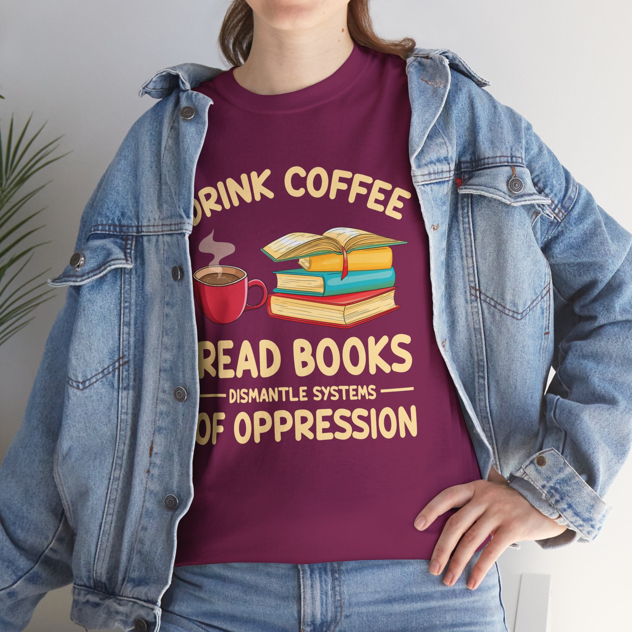 Book Lover T-Shirt — Drink Coffee, Read Books Tee