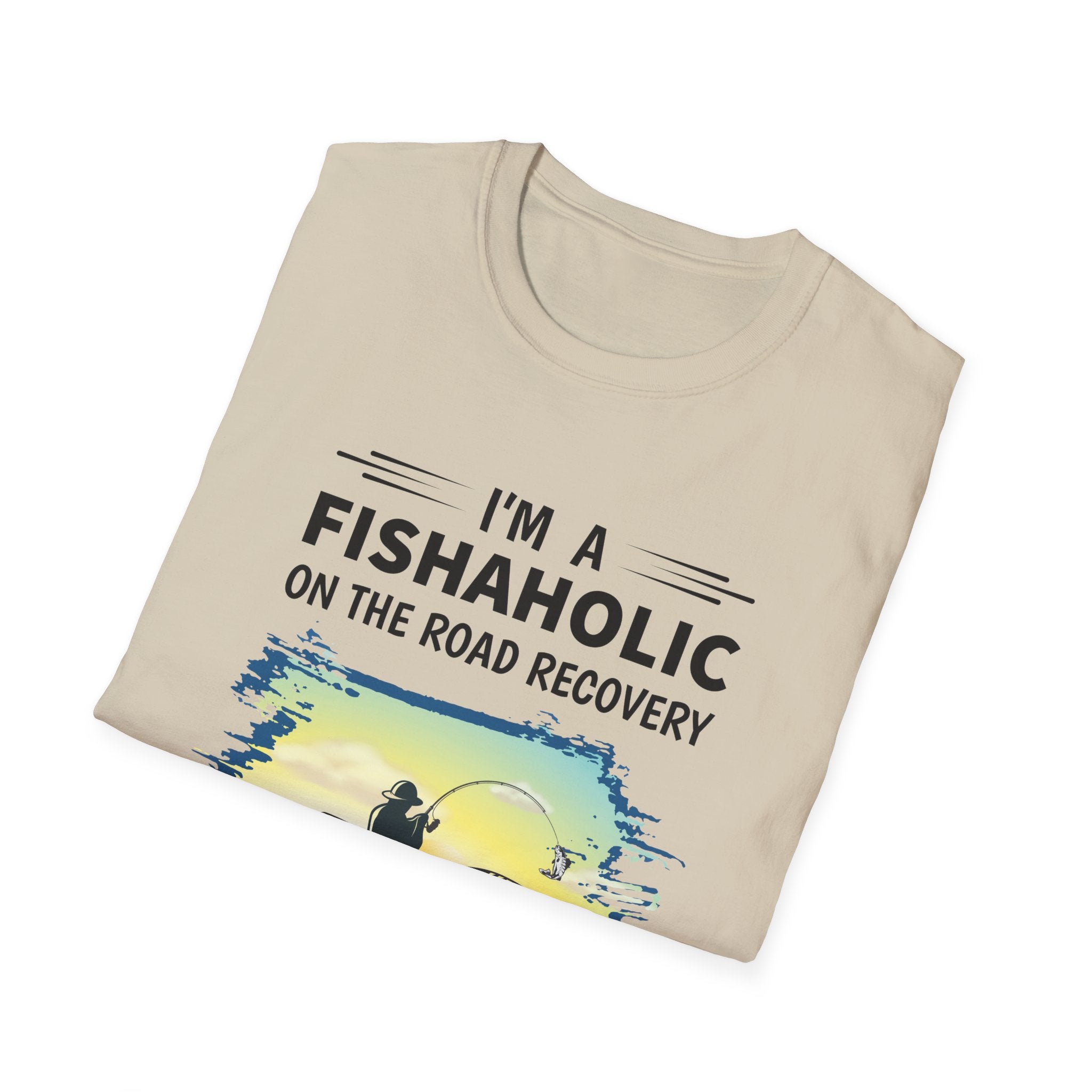Funny Fishing T-Shirt - 'I'm a Fishaholic on the Road to Recovery'