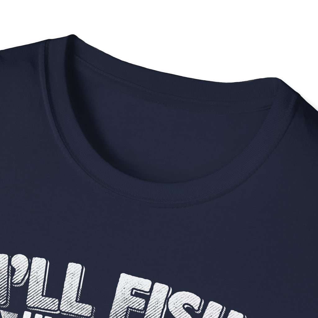 Unisex Fishing Humor T-Shirt - "I'll Fish Until Hell Freezes Over"