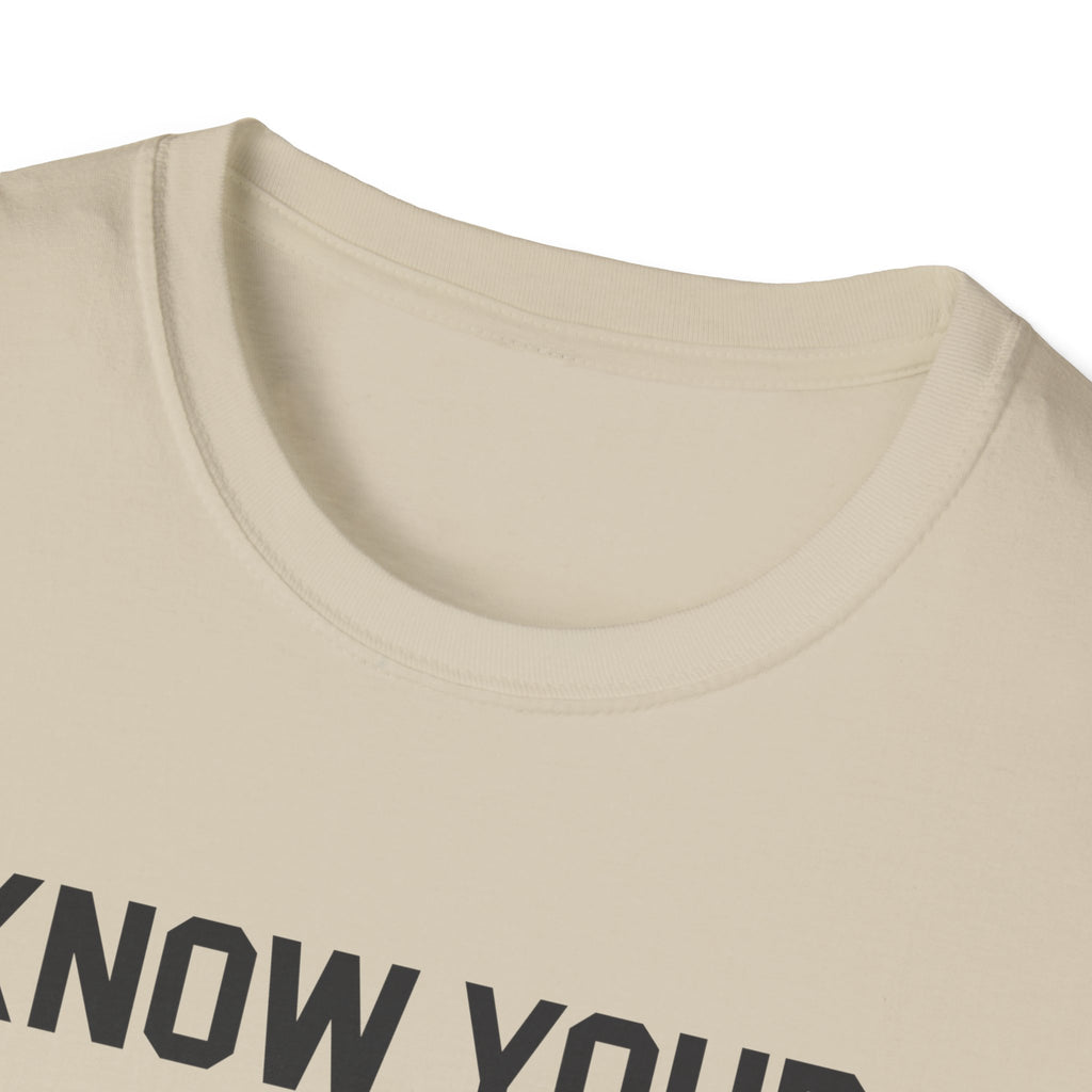 Unisex Softstyle T-Shirt - Know Your Limits | Motivational Tee, Gift for Nature Lovers, Inspirational Attire, Outdoor Adventure Shirt