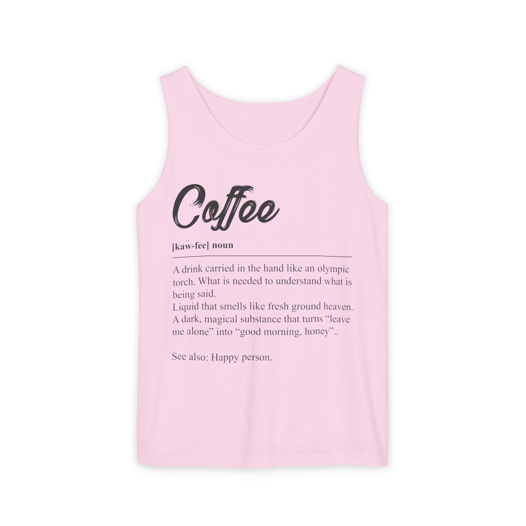 Coffee Definition Tank Top — Funny Coffee Lover Graphic Tank