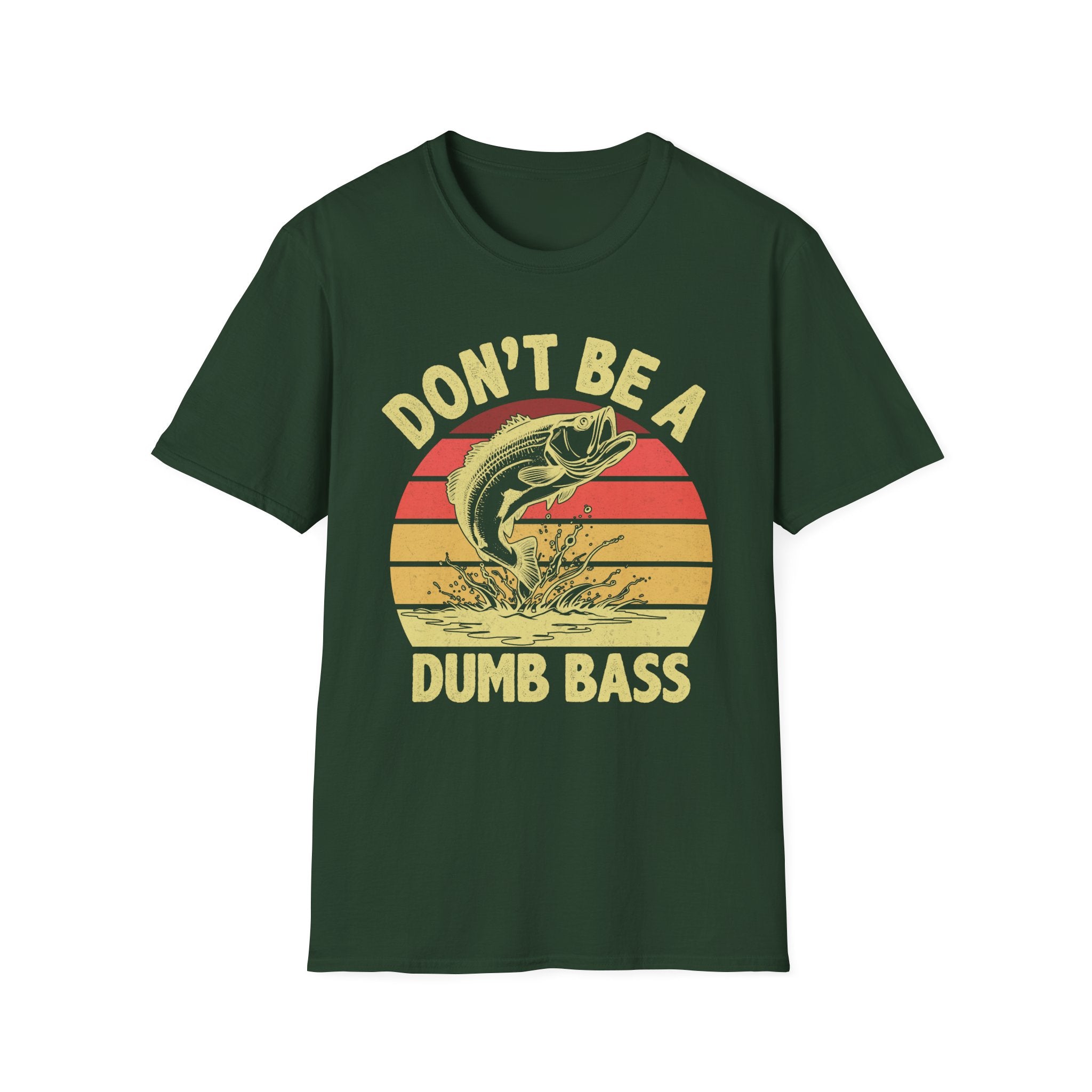 Funny Fishing T-Shirt - Don't Be A Dumb Bass - Unisex Softstyle Tee