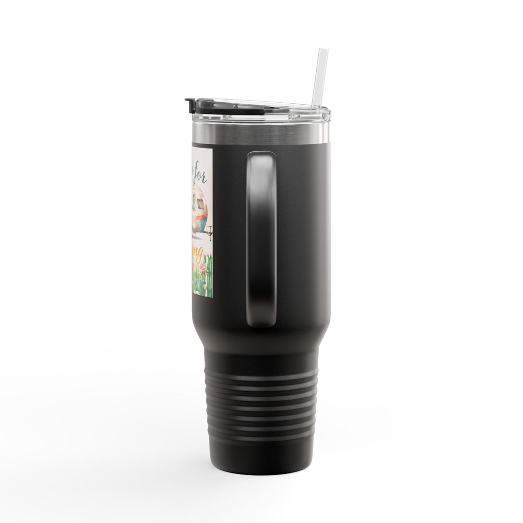 Camping Insulated Travel Mug - 40oz, Perfect for Outdoor Adventures, Hiking, Road Trips, Gifts for Campers, Summer Fun