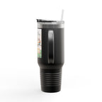 Camping Insulated Travel Mug - 40oz, Perfect for Outdoor Adventures, Hiking, Road Trips, Gifts for Campers, Summer Fun