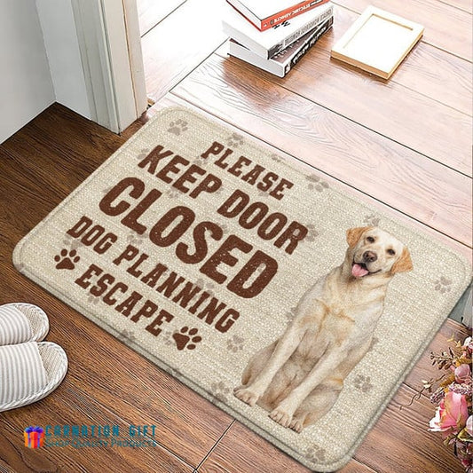 Funny Dog Doormat, Pet Lover Gift, Home Decor, Dog Escape Reminder, Entryway Mat, Housewarming Present