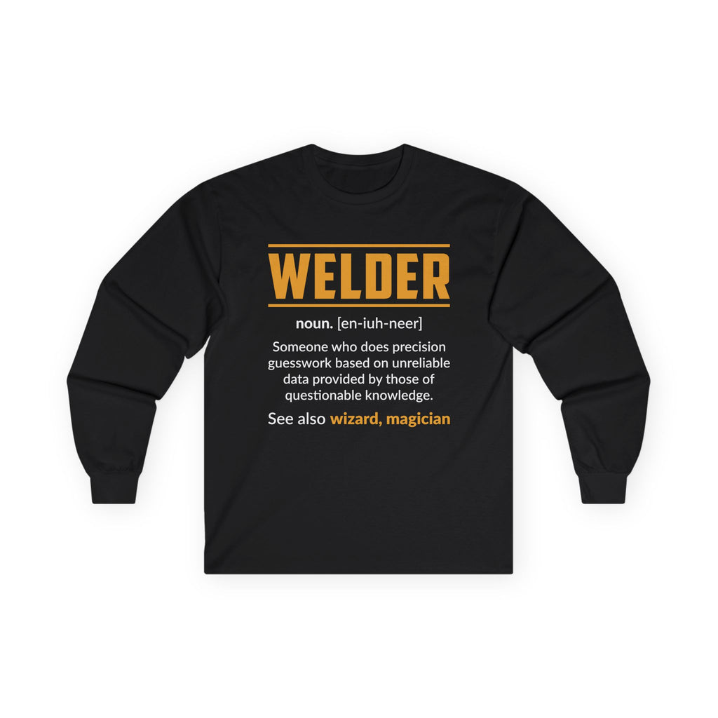 Welder Definition Long Sleeve Tee, Welding Gift, Unisex Graphic Shirt, Funny Work Shirt, Birthday Gift for Welders