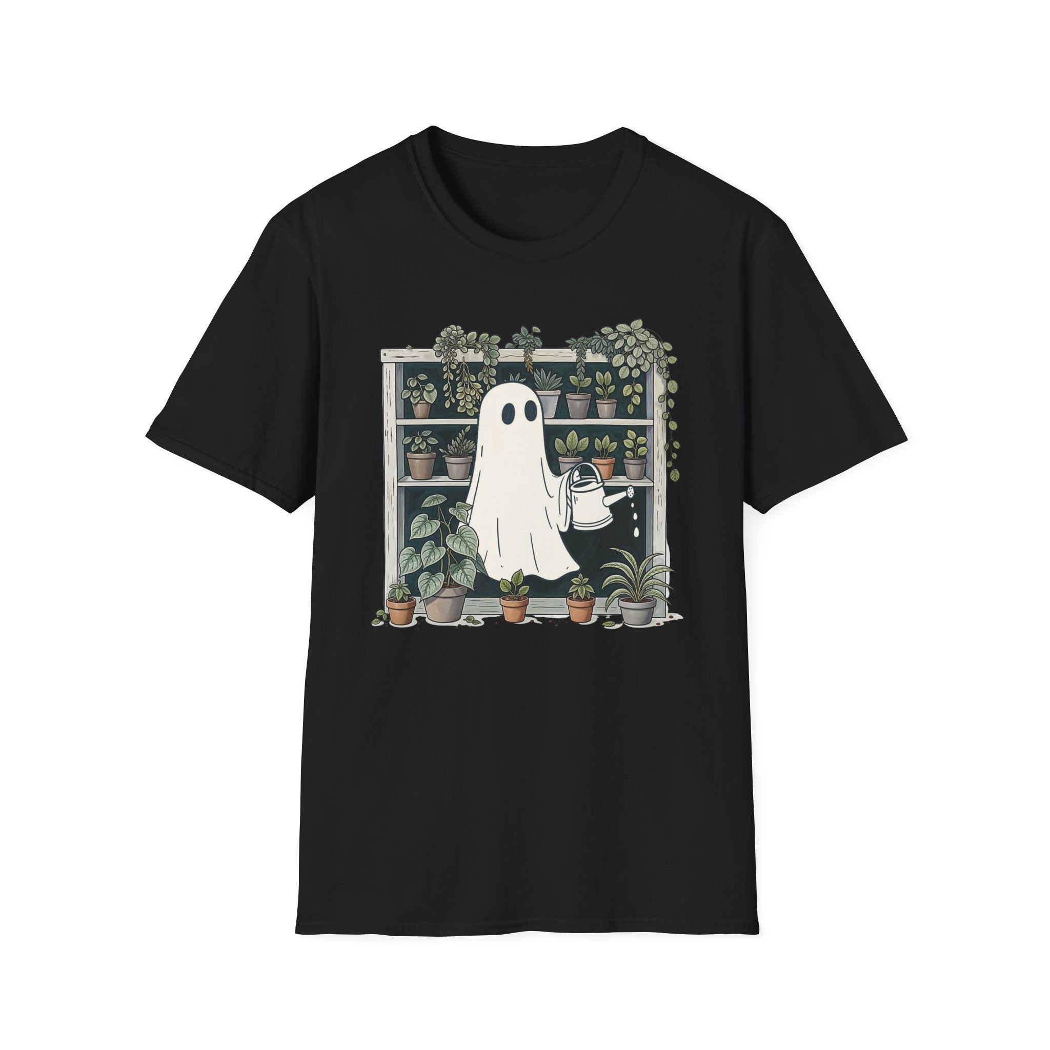 Ghost Plant Lover T-Shirt, Cute Tee, Gardening Ghost Shirt, Unisex Graphic Tee, Perfect for Plant Parents & Fall Occasion