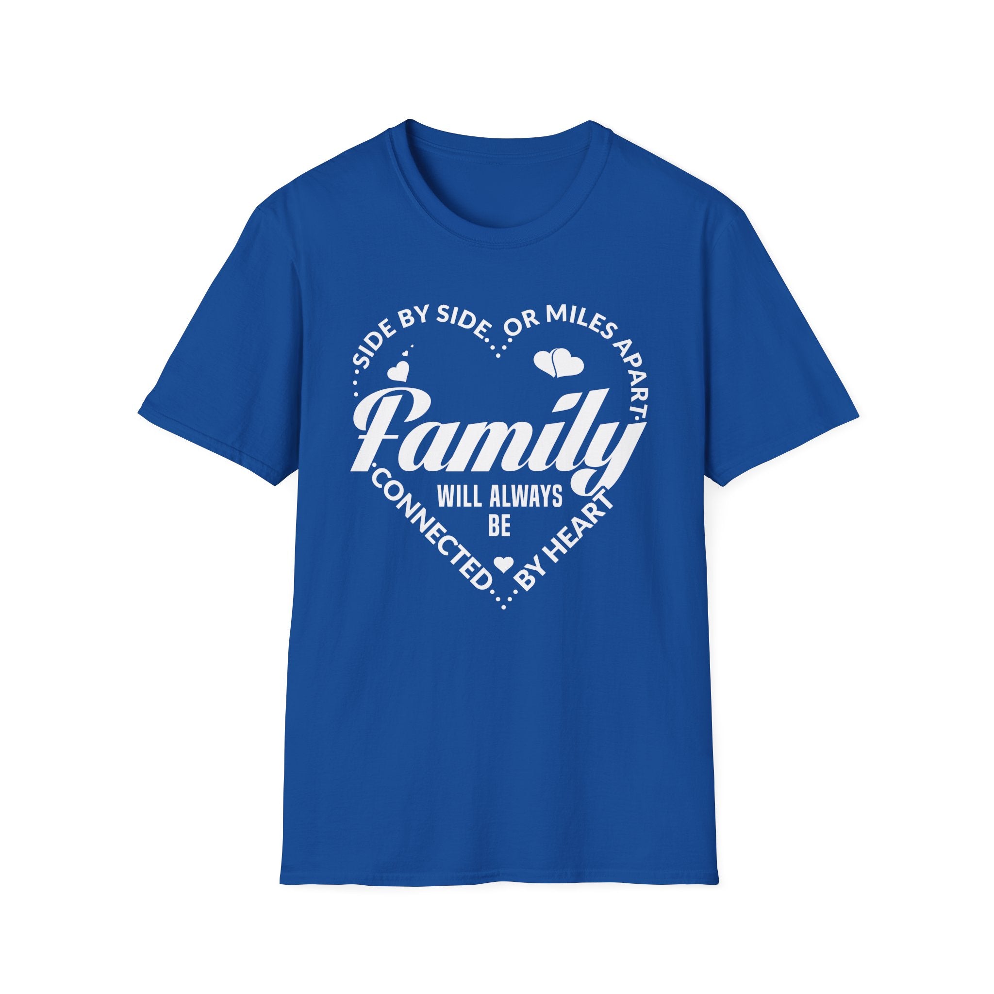 Family Quote Unisex Softstyle T-Shirt - Always Connected by Heart