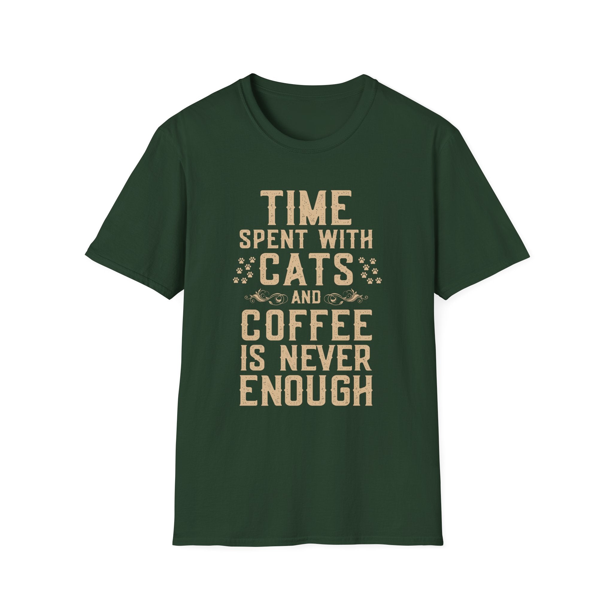 Time Spent with Cats and Coffee Is Never Enough T-Shirt