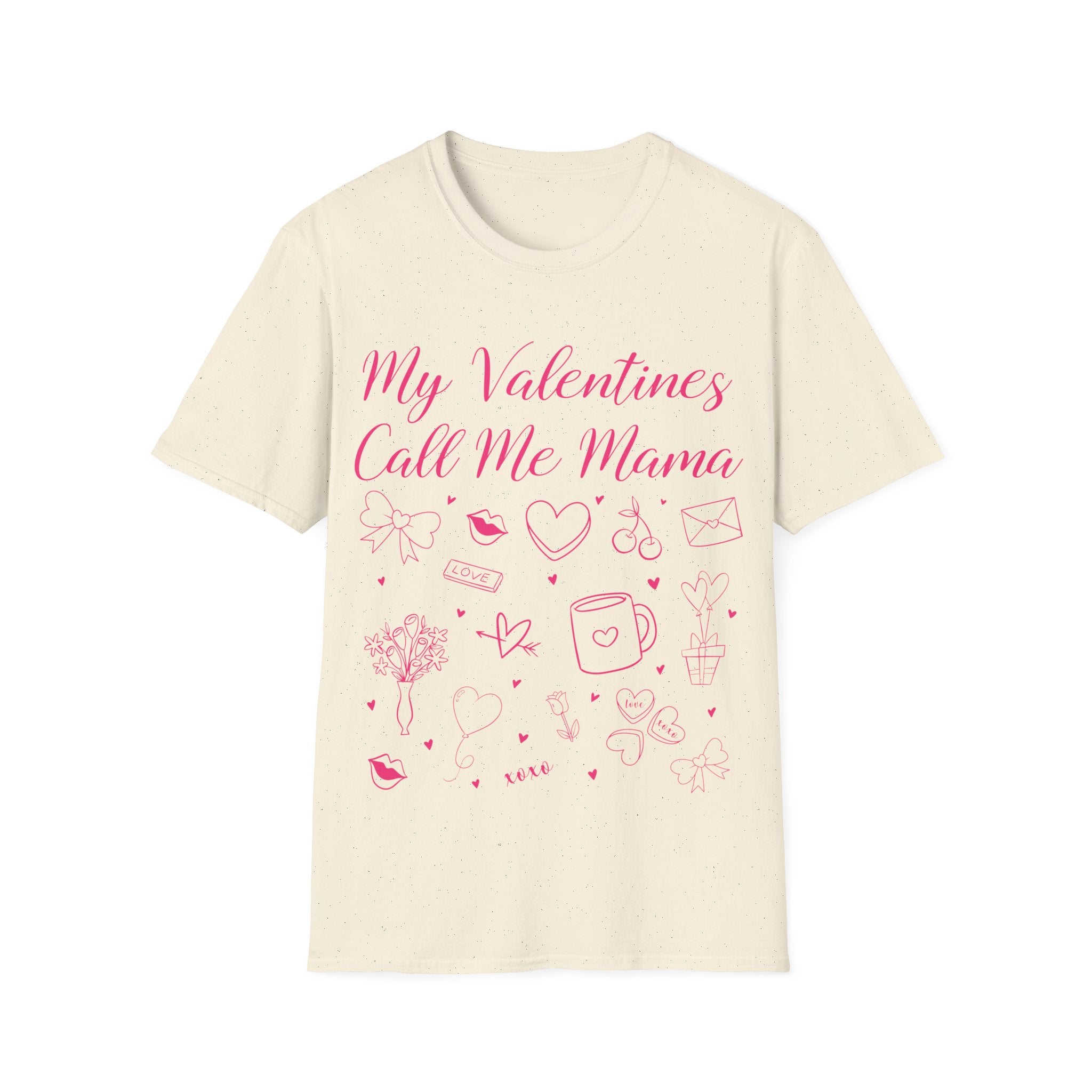 My Valentines Call Me Mama Unisex Softstyle T-Shirt