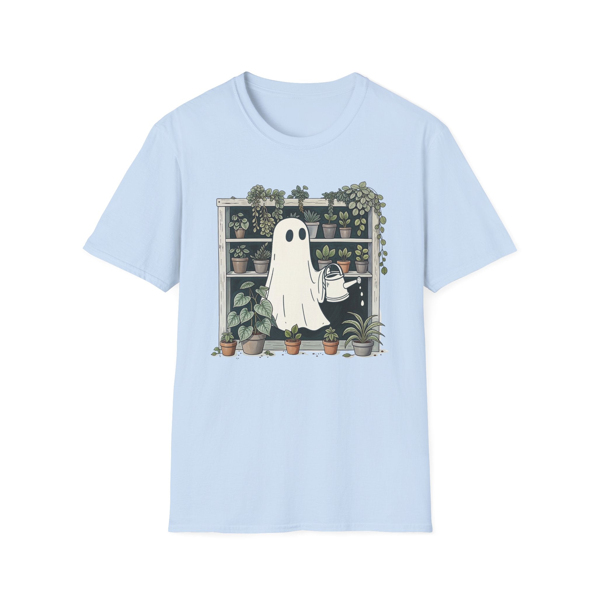 Ghost Plant Lover T-Shirt, Cute Tee, Gardening Ghost Shirt, Unisex Graphic Tee, Perfect for Plant Parents & Fall Occasion