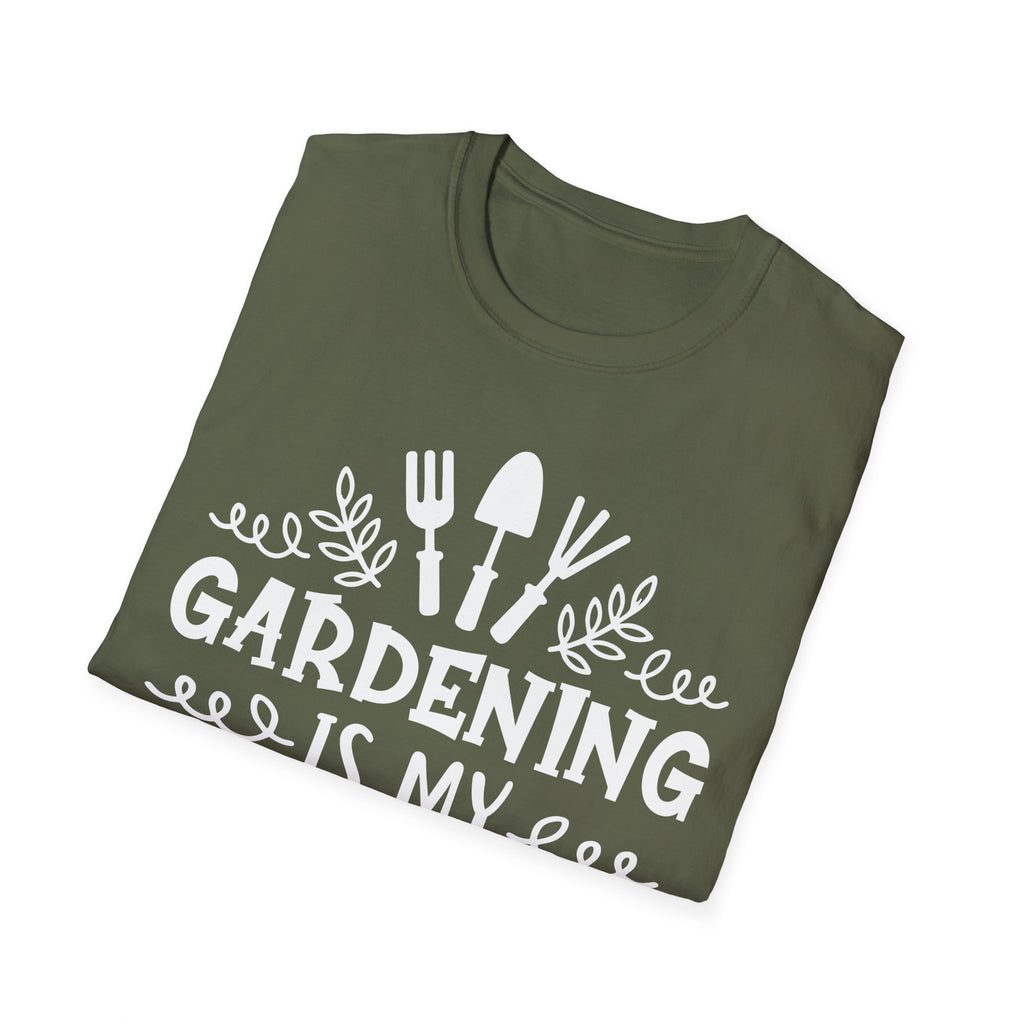 Gardening Is My Therapy Unisex Softstyle T-Shirt - Perfect Gift for Garden Lovers