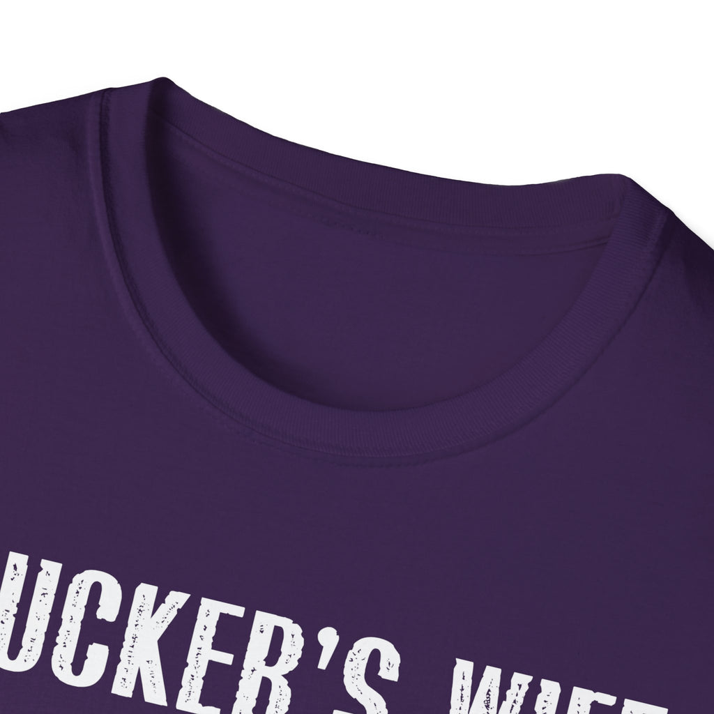 Trucker's Wife Tee, Funny Unisex Jersey Tee, Wife Gift, Trucker Apparel, Casual Humor T-Shirt