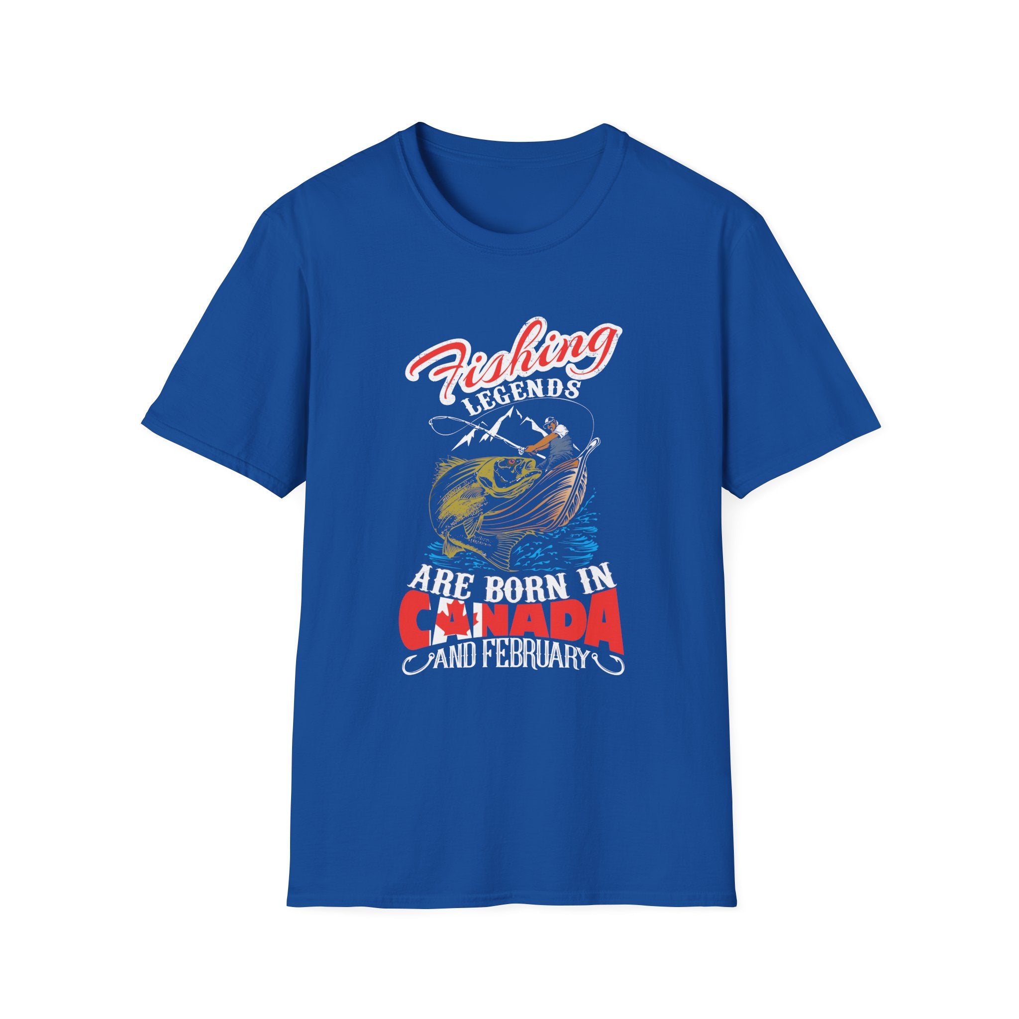 Canada Fishing Unisex Softstyle T-Shirt - Fun Graphic Tee for Outdoor Lovers