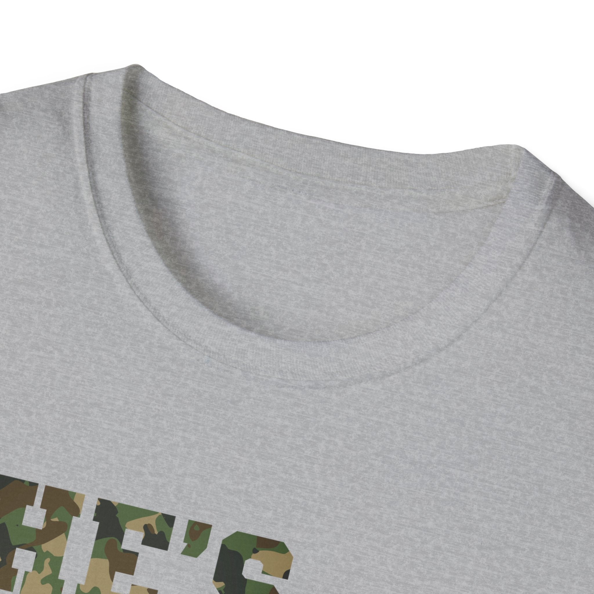 Camo Print Unisex T-Shirt - "She's Hunting" - Casual Style for Outdoor Lovers