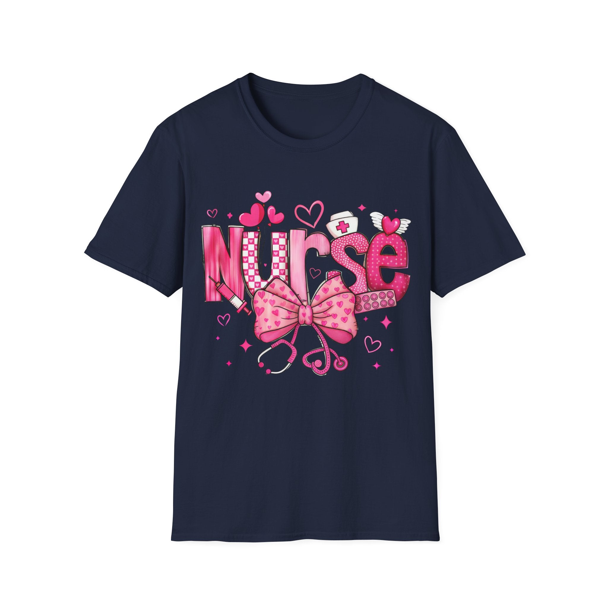 Cute Nurse T-Shirt with Bow Design - Perfect Gift for Healthcare Heroes