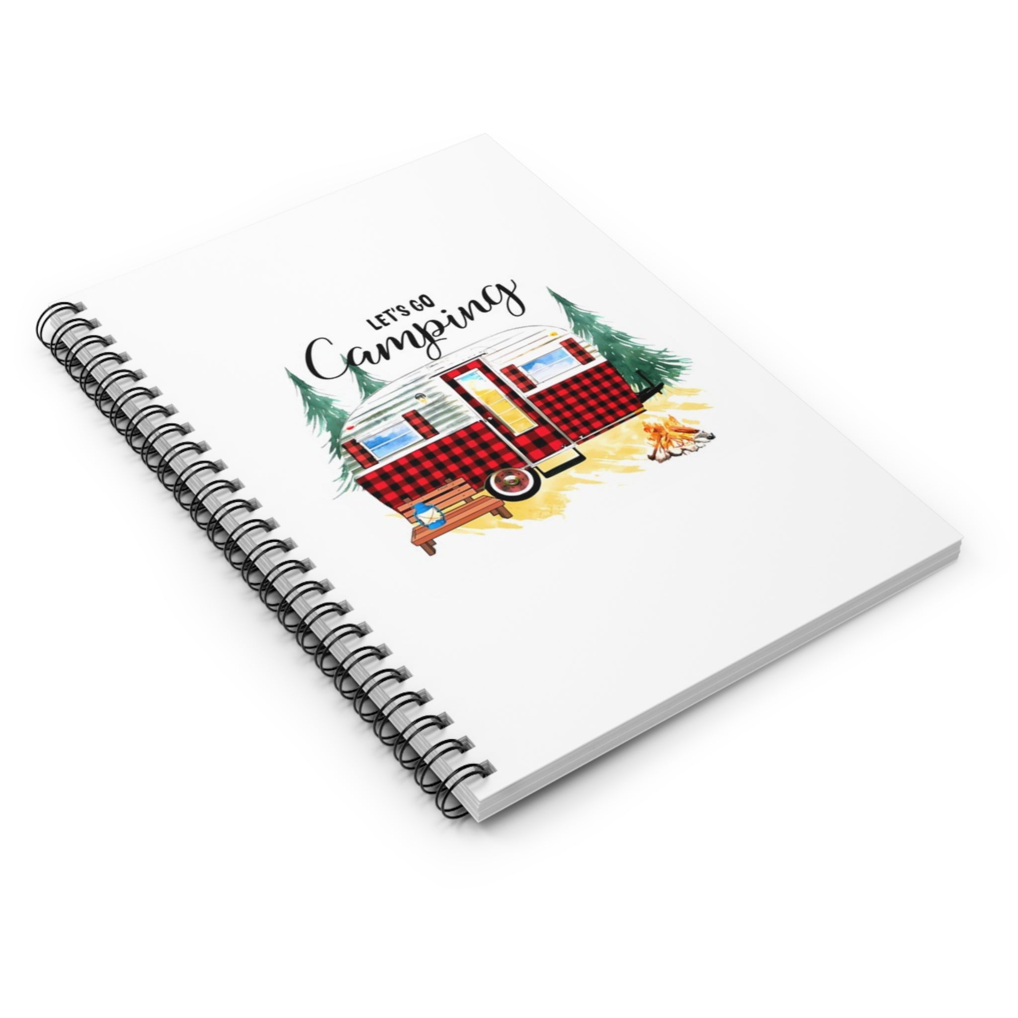Camping-Themed Spiral Notebook, Adventure Journal, Nature Lover Gift, Travel Diary, Outdoor Notes