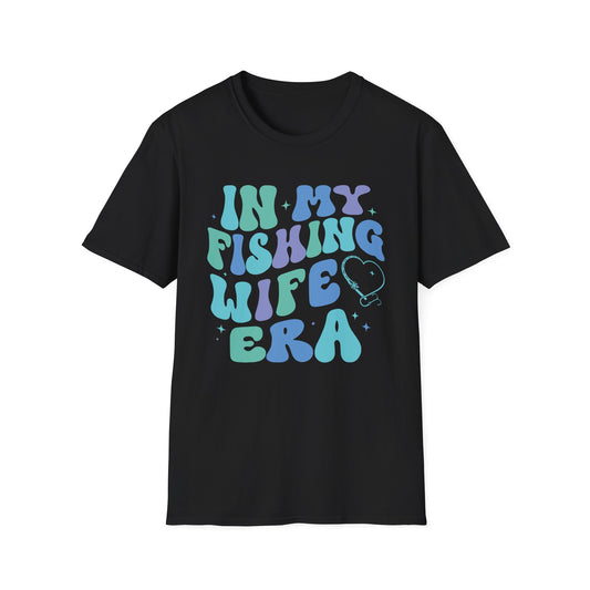 Fishing Wife Era Unisex Softstyle T-Shirt - Fun Graphic Tee for Fishing Lovers
