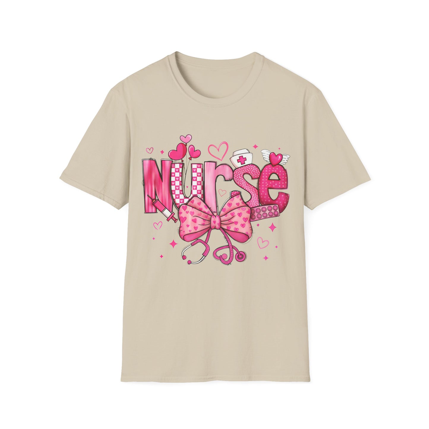 Cute Nurse T-Shirt with Bow Design - Perfect Gift for Healthcare Heroes