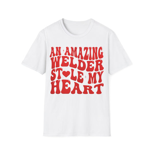 Amazing Welder Heart Unisex Softstyle T-Shirt