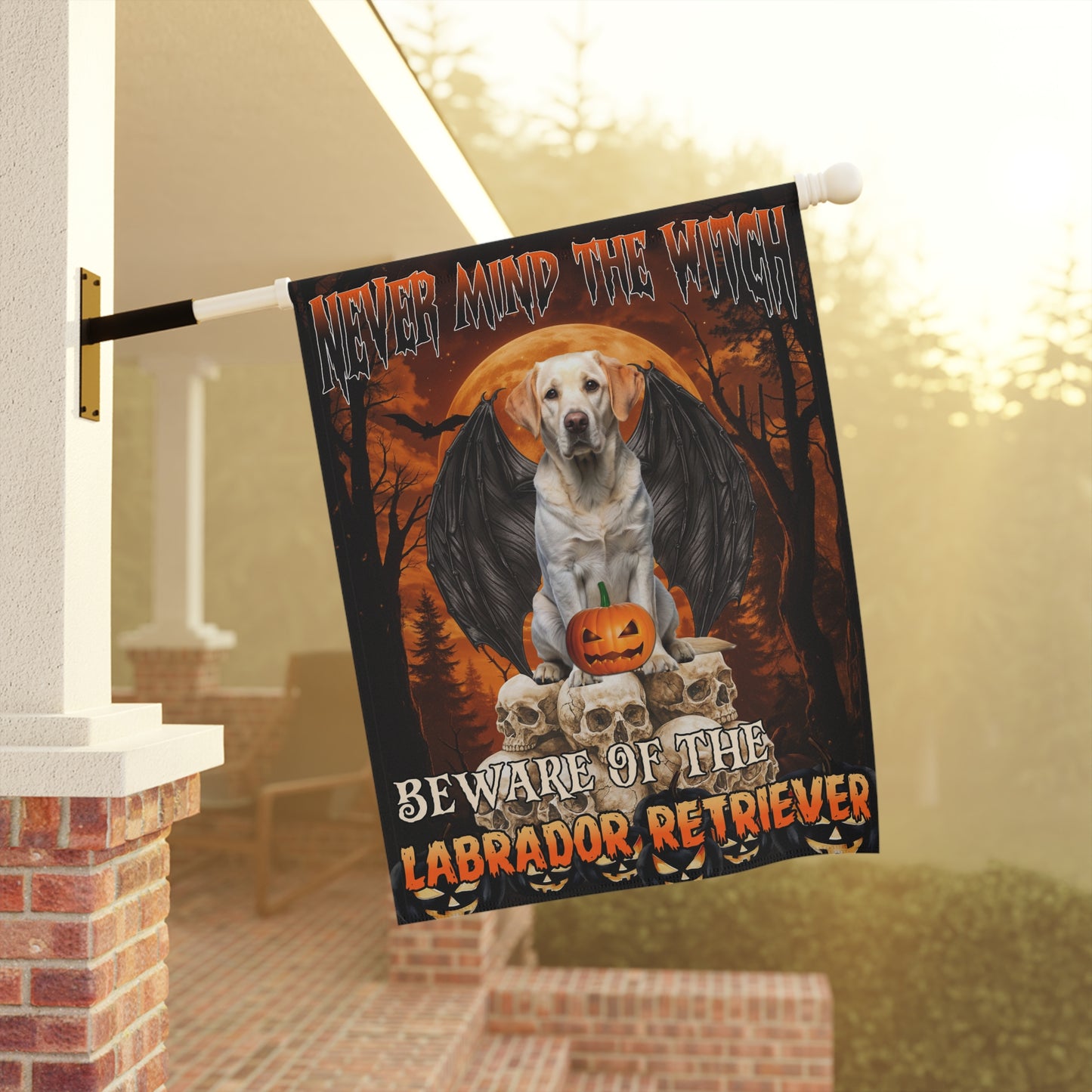 Halloween Garden Banner, Dog Lover Decor, Outdoor Seasonal Flag, Spooky Home Decor, Fall Yard Decoration