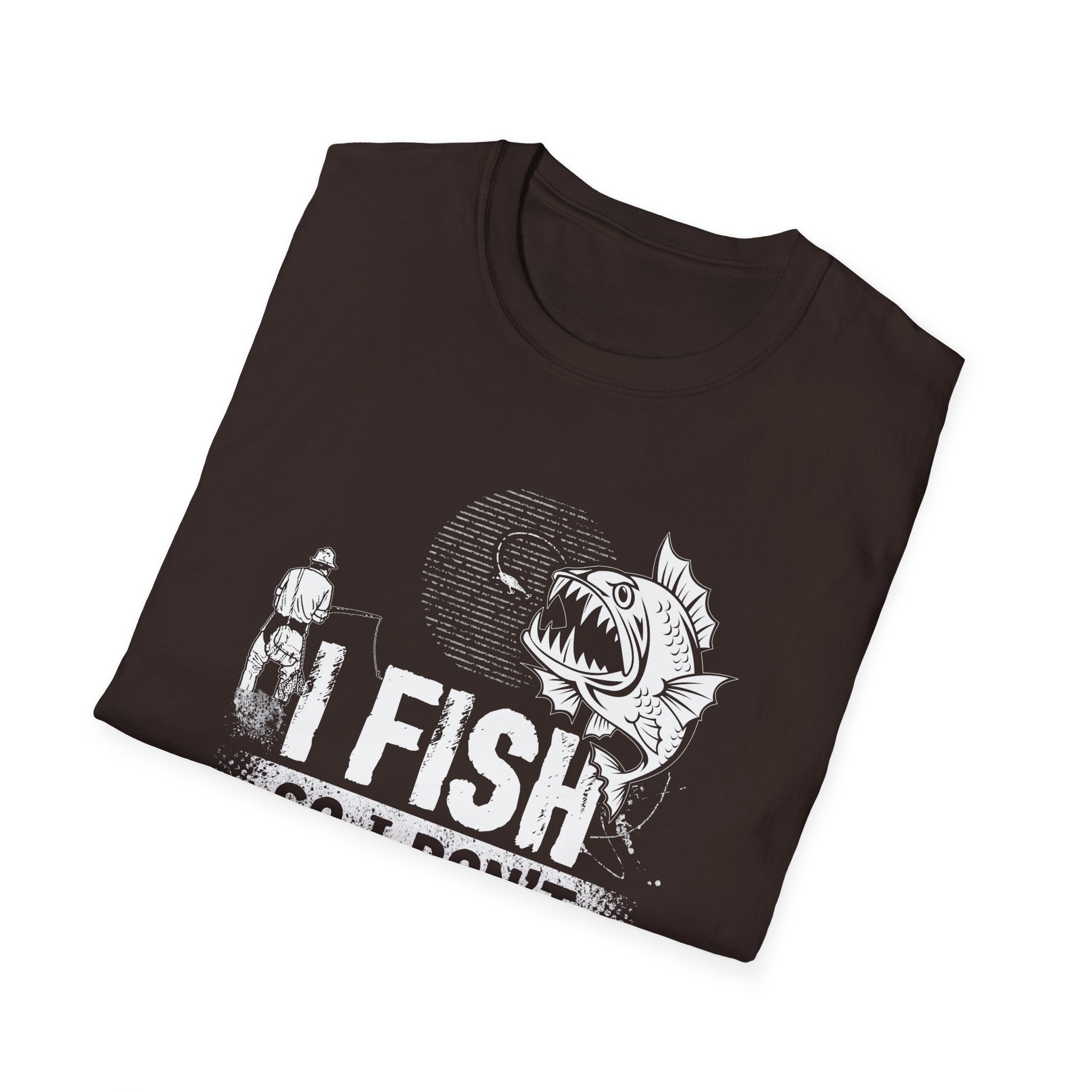 Funny Fishing T-Shirt - "I Fish So I Don't Choke People" - Unisex Softstyle Tee for Anglers