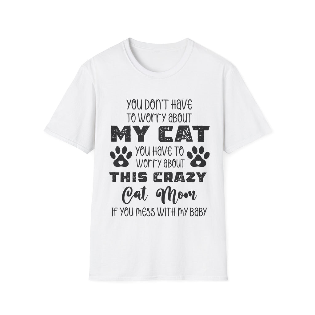 Crazy Cat Mom Unisex Softstyle T-Shirt - Perfect Gift for Cat Lovers