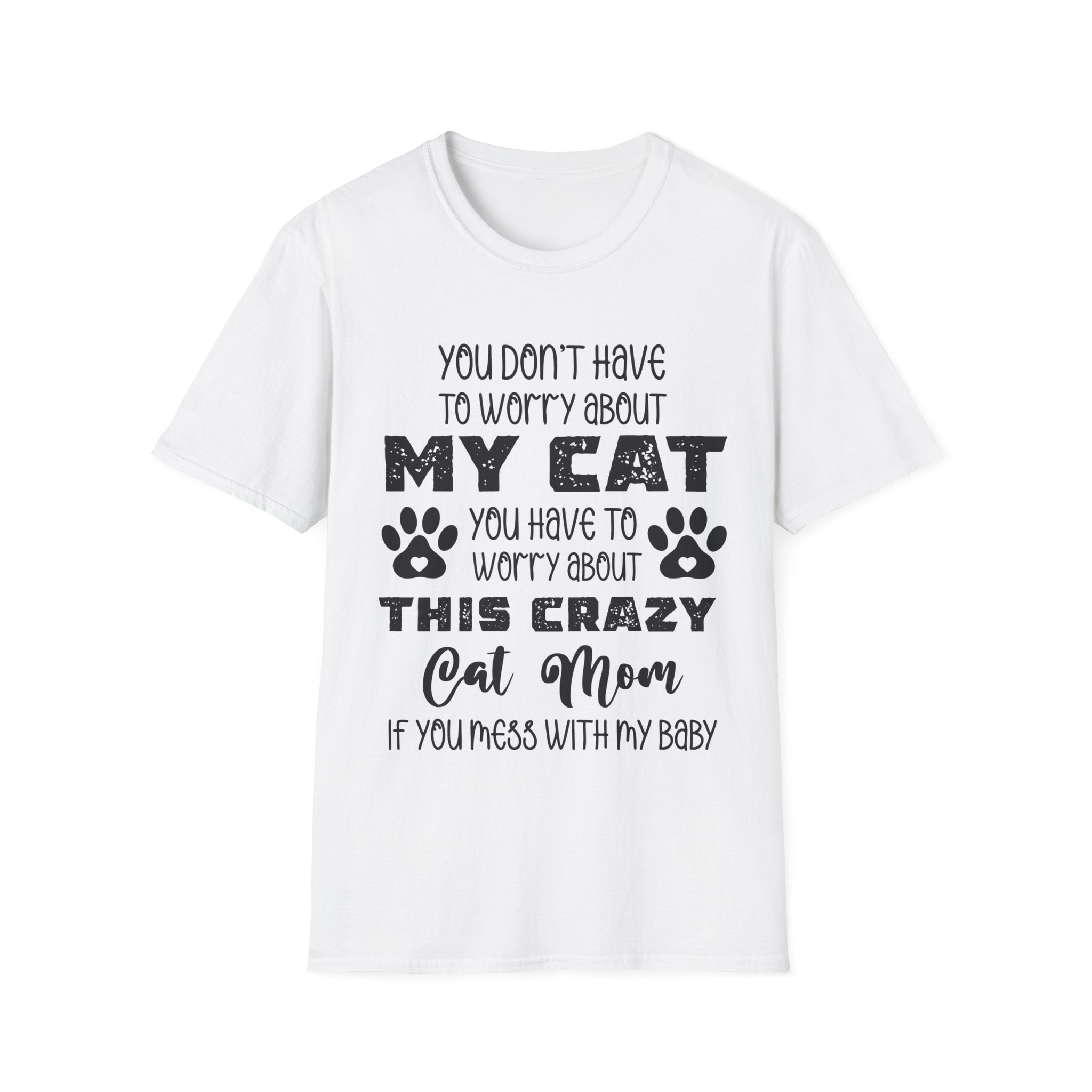 Crazy Cat Mom Unisex Softstyle T-Shirt - Perfect Gift for Cat Lovers