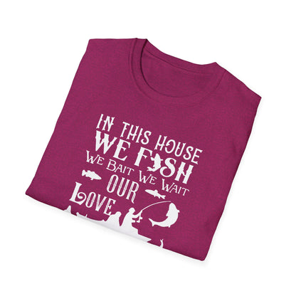 Fishing Love Unisex Softstyle T-Shirt - Perfect Gift for Fishermen
