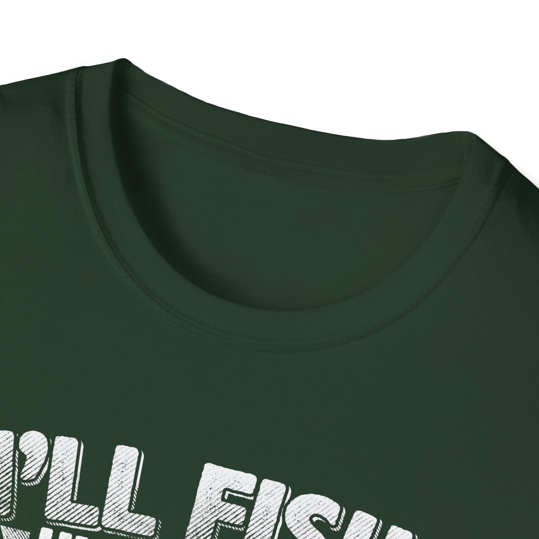 Unisex Fishing Humor T-Shirt - "I'll Fish Until Hell Freezes Over"