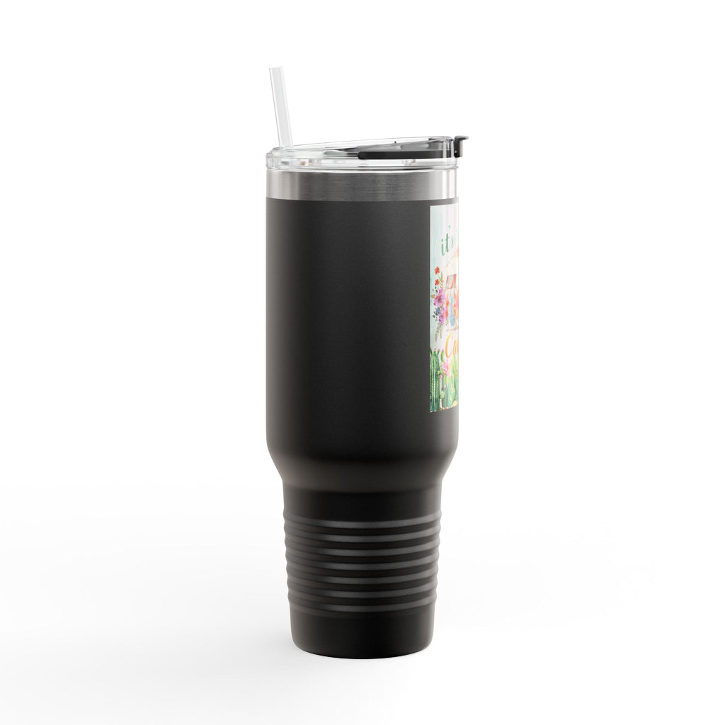 Camping Insulated Travel Mug - 40oz, Perfect for Outdoor Adventures, Hiking, Road Trips, Gifts for Campers, Summer Fun