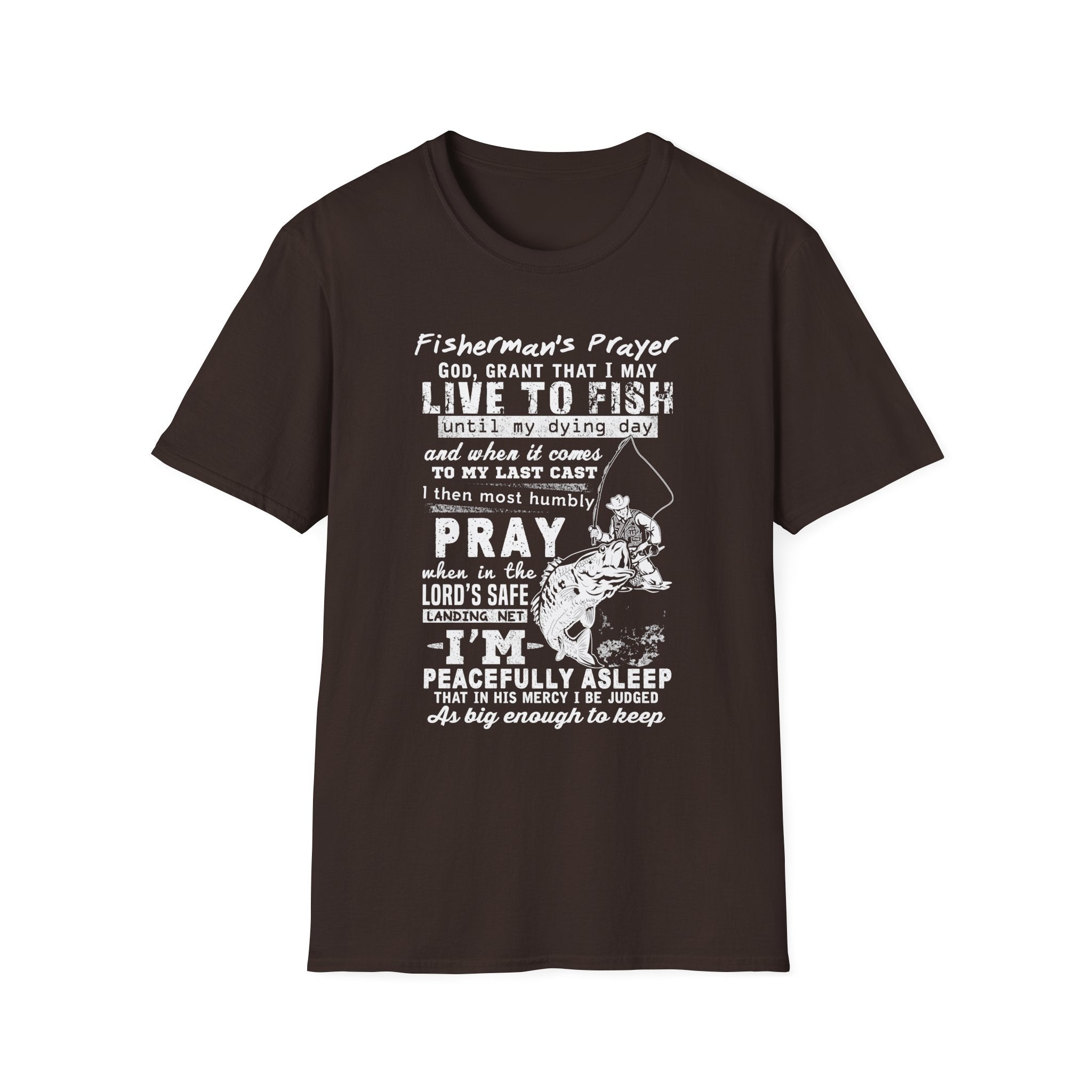 Fisherman's Prayer Unisex Softstyle T-Shirt - For Outdoor Lovers & Anglers