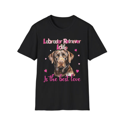 Labrador Love Unisex T-Shirt, Pet Lover Gift, Dog Lover Tee, Cute Dog Merch, Animal Lover Apparel, Perfect for Dog Owners