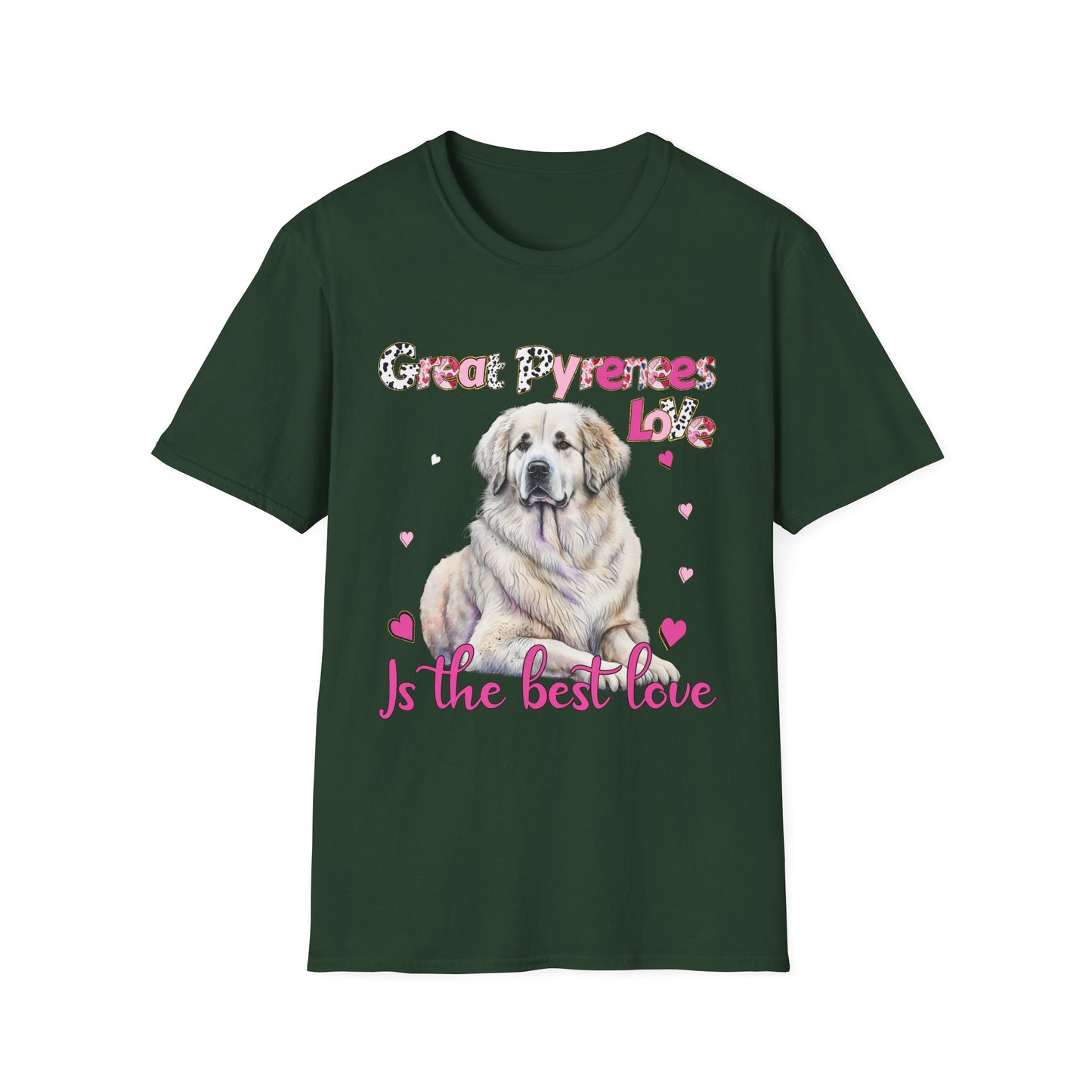 Great Pyrenees Love Unisex T-Shirt - Perfect for Pet Lovers, Dog Parents, Gifts, Casual Wear, and Animal Rescue Support