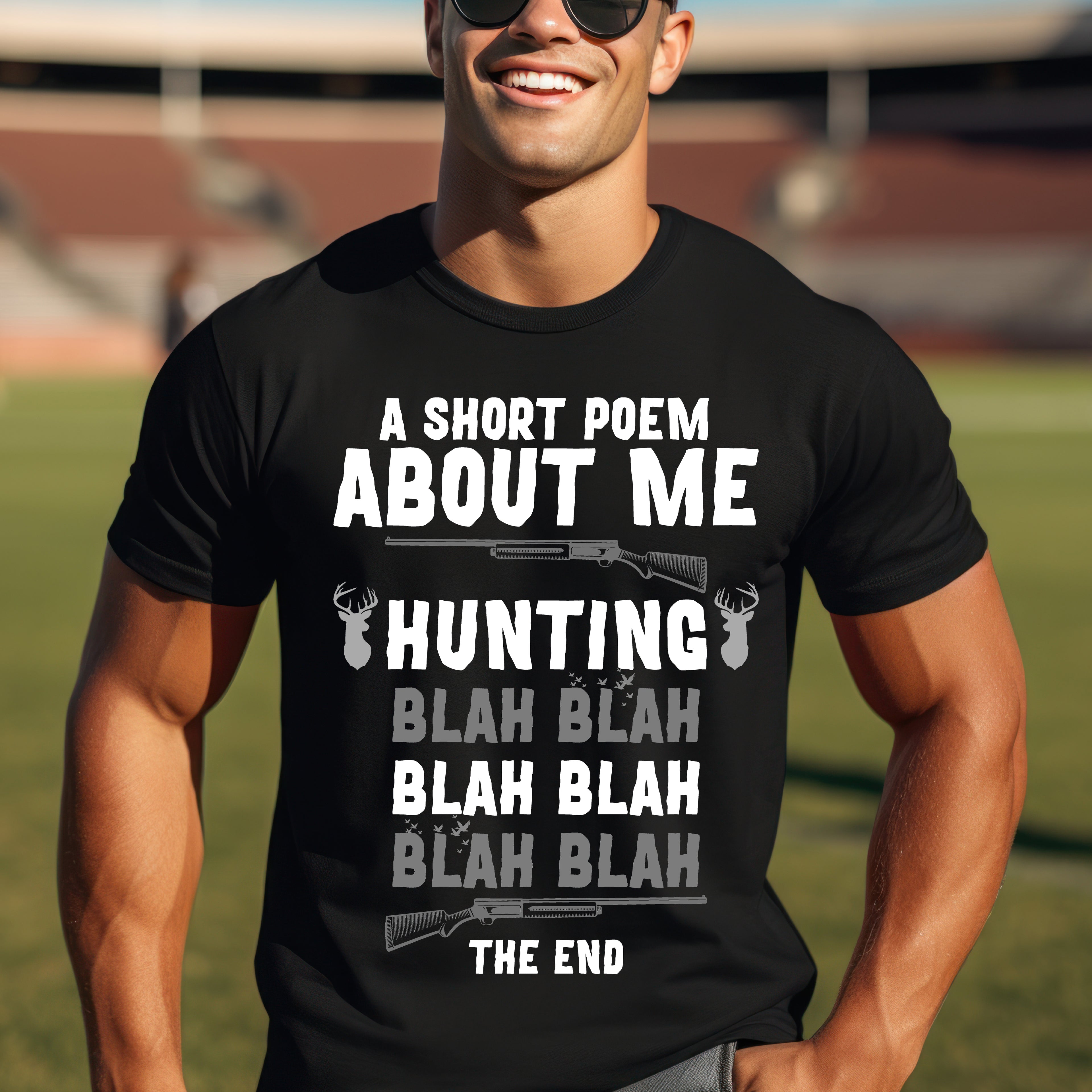 Funny Hunting T-Shirt - "Blah Blah" Design for Outdoor Enthusiasts