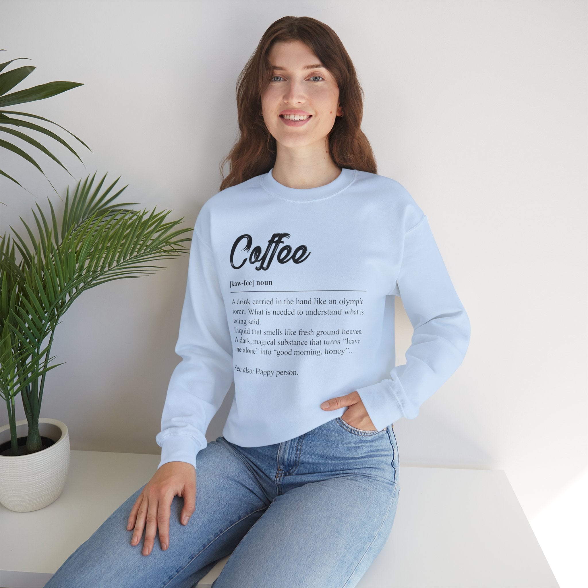 Coffee Definition Crewneck Sweatshirt — Cozy Coffee Lover Pullover