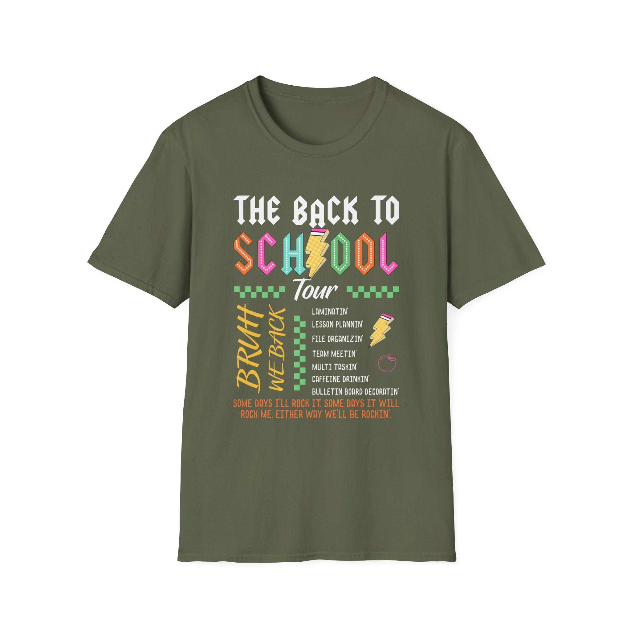 Back to School Tour Unisex T-Shirt, Funny School Tee, Student Gift Shirt, Summer Break Tops, Casual School Wear