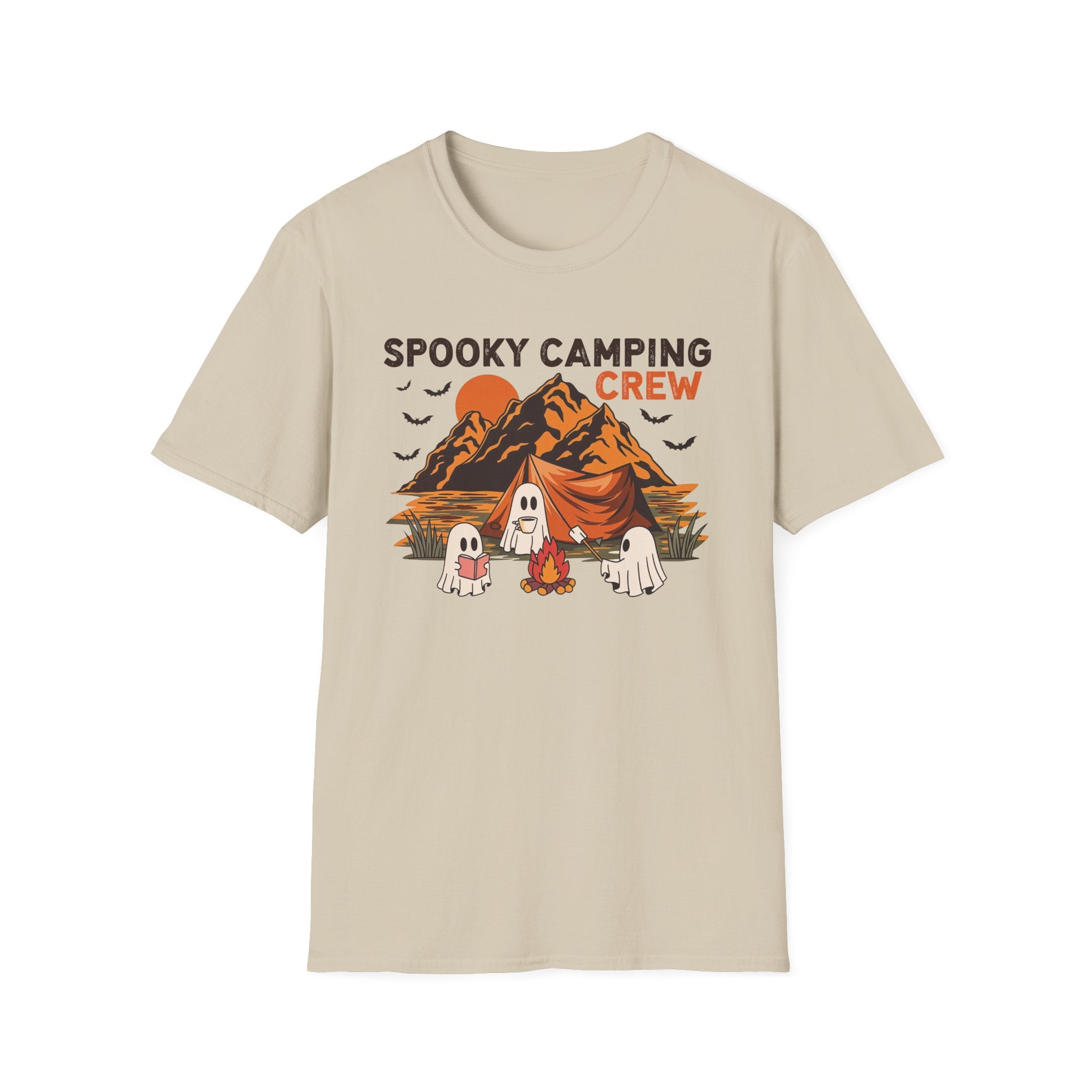 Spooky Camping Crew T-Shirt, Outdoor Adventure Tee, Fall Festival Apparel