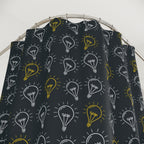 Unique Gift for Electrician Bright Idea Shower Curtain, Modern Bathroom Decor, Light Bulb Pattern, Fun Home Accent