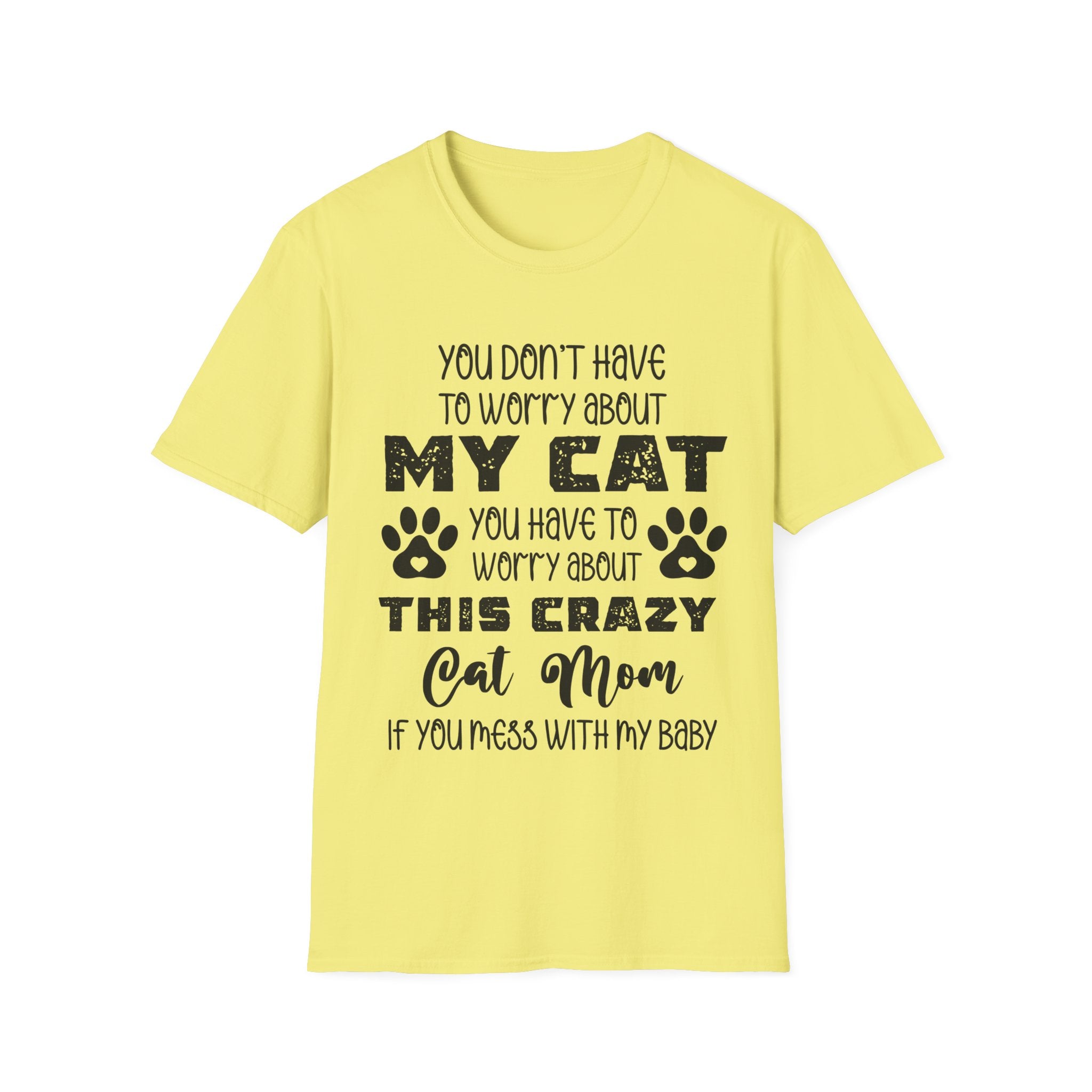 Crazy Cat Mom Unisex Softstyle T-Shirt - Perfect Gift for Cat Lovers