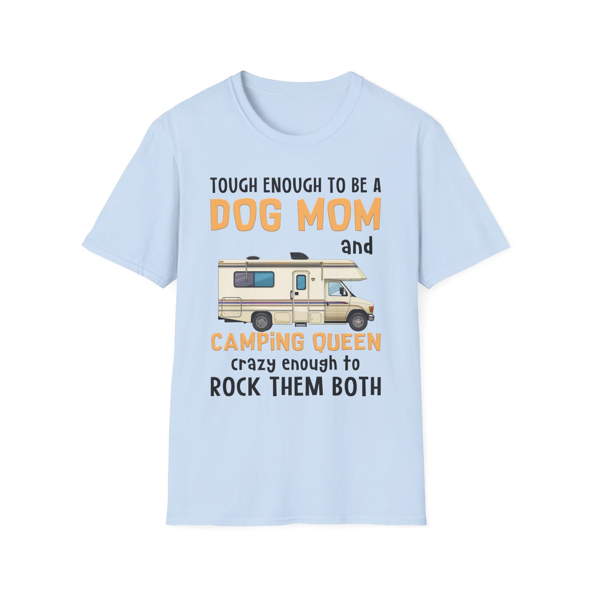 Dog Mom Camping Queen T-Shirt, Unisex Outdoor Shirt, Cute Dog Lover Gift, Camping Themed Apparel, Summer Hiking Tee