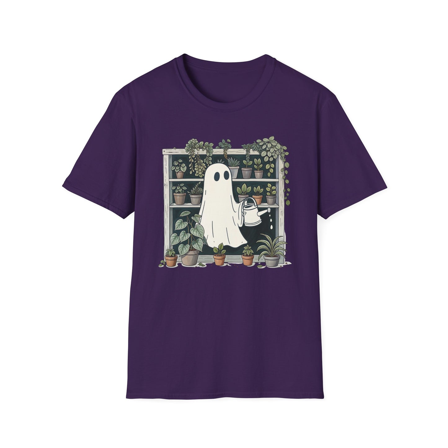 Ghost Plant Lover T-Shirt, Cute Tee, Gardening Ghost Shirt, Unisex Graphic Tee, Perfect for Plant Parents & Fall Occasion