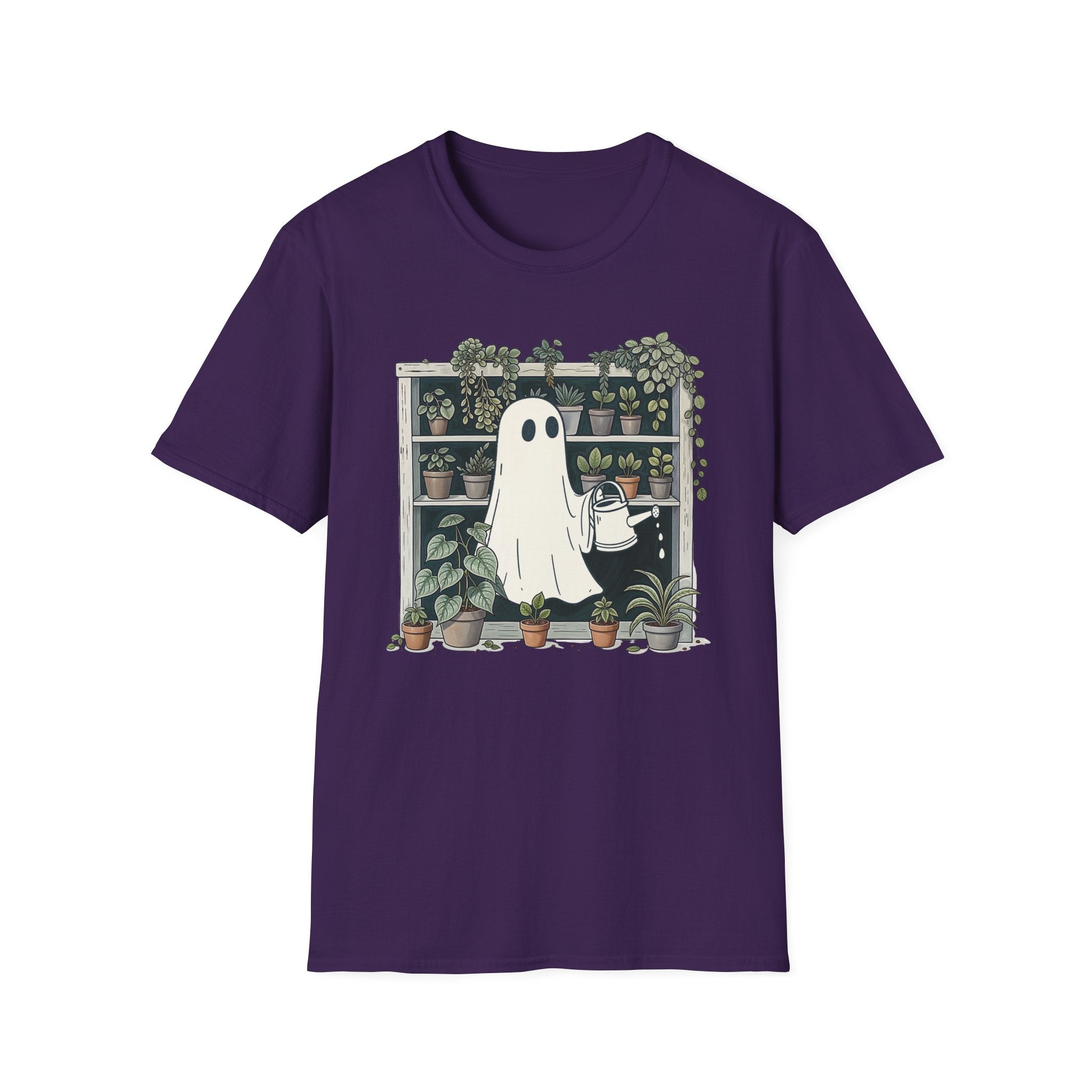 Ghost Plant Lover T-Shirt, Cute Tee, Gardening Ghost Shirt, Unisex Graphic Tee, Perfect for Plant Parents & Fall Occasion