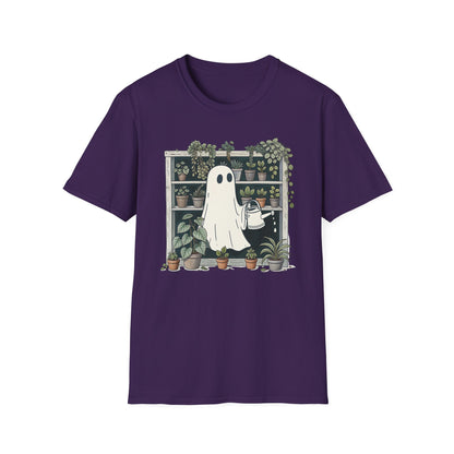 Ghost Plant Lover T-Shirt, Cute Tee, Gardening Ghost Shirt, Unisex Graphic Tee, Perfect for Plant Parents & Fall Occasion